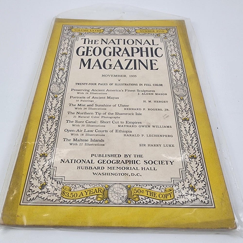 National Geographic Magazine November 1935 No  Insert‎